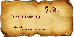 Turi Mihály névjegykártya