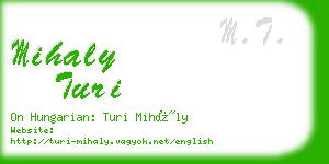 mihaly turi business card